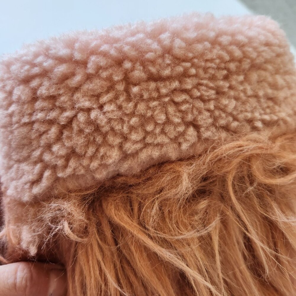 Jeffrey Campbell Platform Fluffy Pink Faux Fur Boots Winter Cozy Glam Boho Punk - Picture 6 of 8